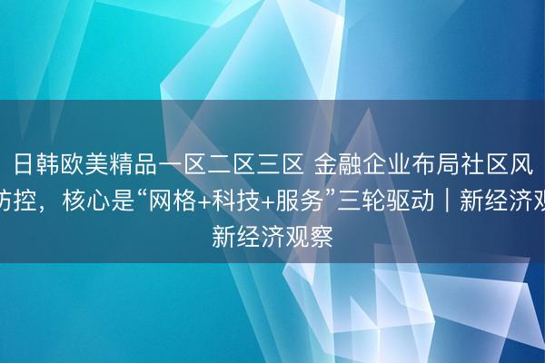 日韩欧美精品一区二区三区 金融企业布局社区风险防控，核心是“网格+科技+服务”三轮驱动｜新经济观察