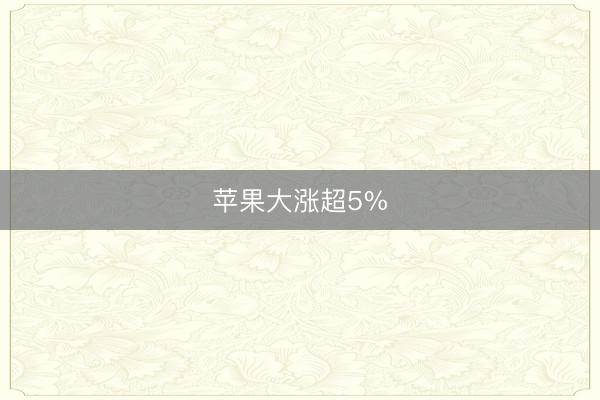 苹果大涨超5%