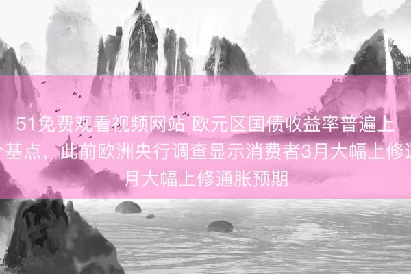 51免费观看视频网站 欧元区国债收益率普遍上涨3-4个基点，此前欧洲央行调查显示消费者3月大幅上修通胀预期