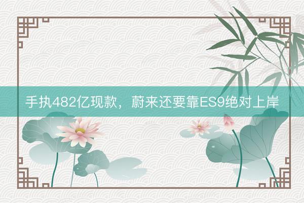 手执482亿现款，蔚来还要靠ES9绝对上岸