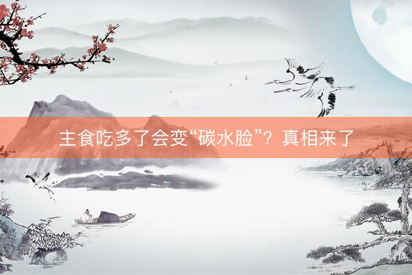 主食吃多了会变“碳水脸”？真相来了