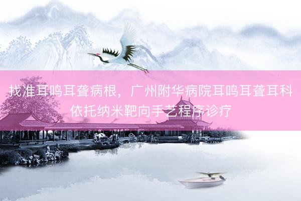 找准耳鸣耳聋病根，广州附华病院耳鸣耳聋耳科依托纳米靶向手艺程序诊疗