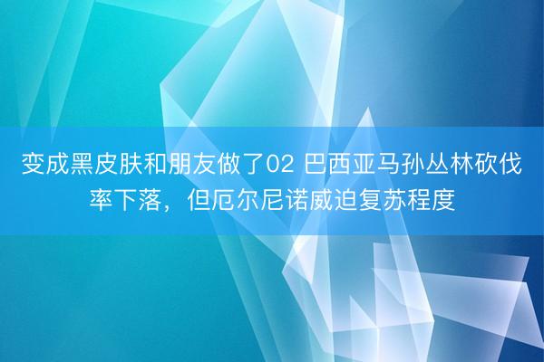 变成黑皮肤和朋友做了02 巴西亚马孙丛林砍伐率下落，但厄尔尼诺威迫复苏程度