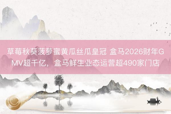 草莓秋葵菠萝蜜黄瓜丝瓜皇冠 盒马2026财年GMV超千亿，盒马鲜生业态运营超490家门店