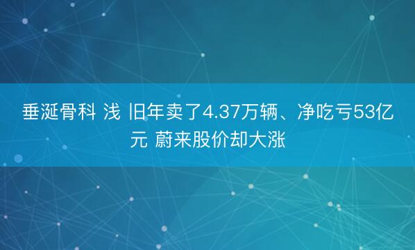 垂涎骨科 浅 旧年卖了4.37万辆、净吃亏53亿元 蔚来股价却大涨