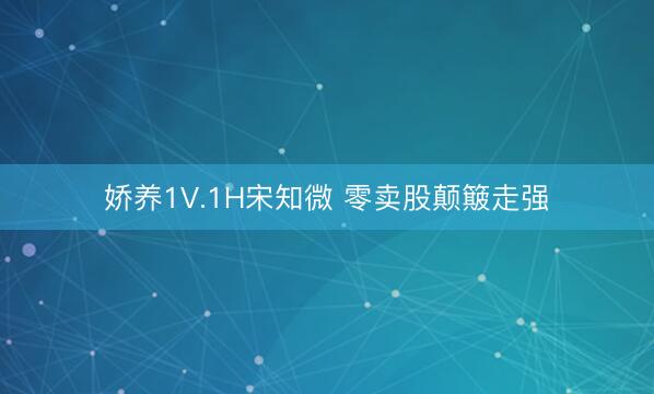 娇养1V.1H宋知微 零卖股颠簸走强